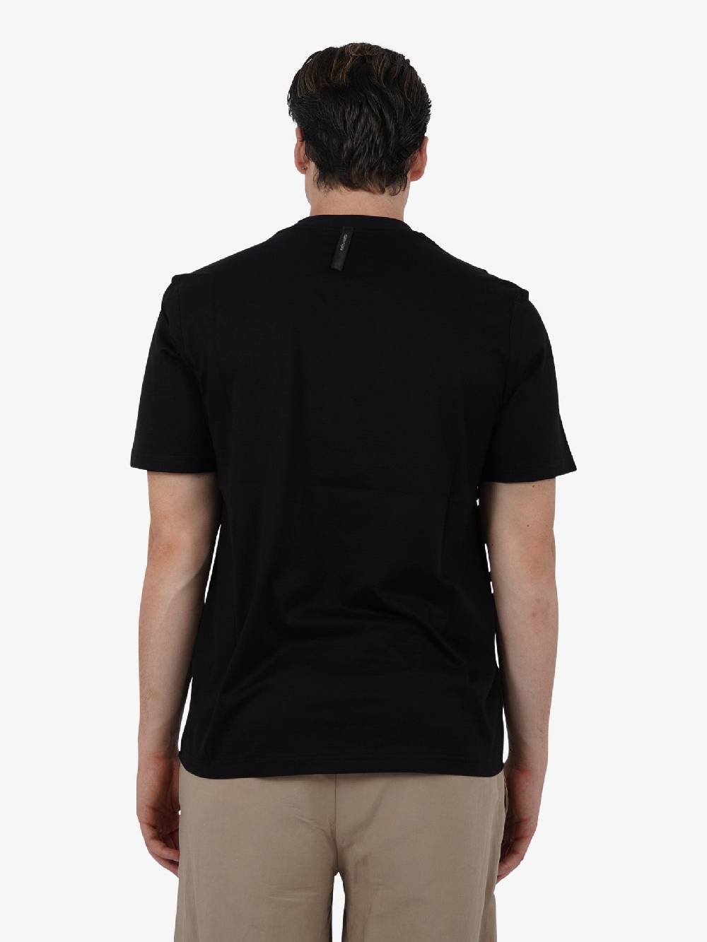 PRET A PORTER T-shirt girocollo con stampa M9M2752 uomo cotone nero Promozione temporanea