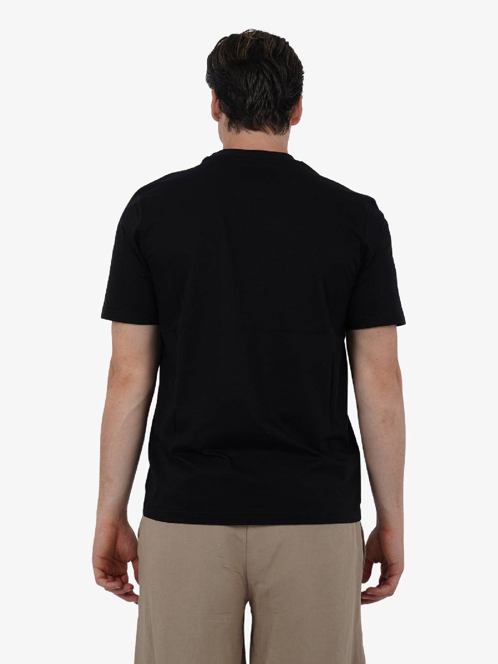 PRET A PORTER T-shirt con tasca bicolore M9M2744 uomo cotone nero Fino al 50% di sconto