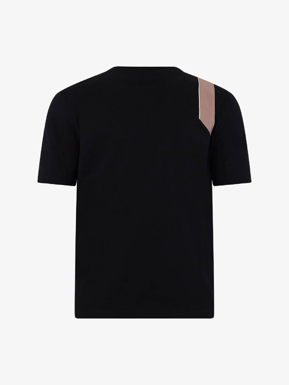 PRET A PORTER T-shirt con stampa sulla spalla M9M2699 uomo cotone nero Sostegno trimestrale