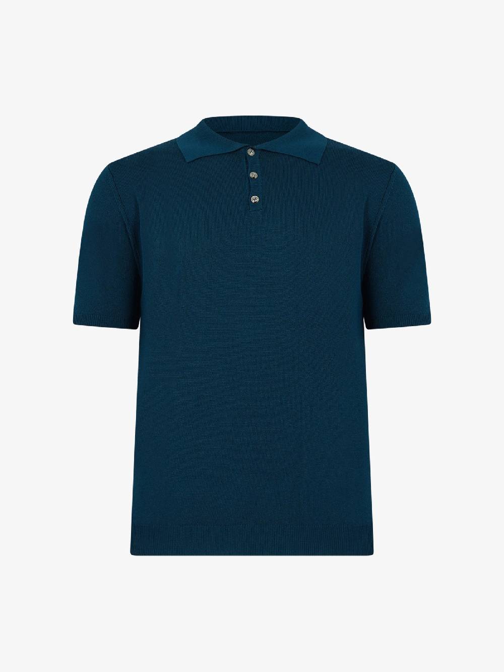 WHITE OVER Polo a 3 bottoni PO/001 uomo viscosa blu Solo un giorno rimasto