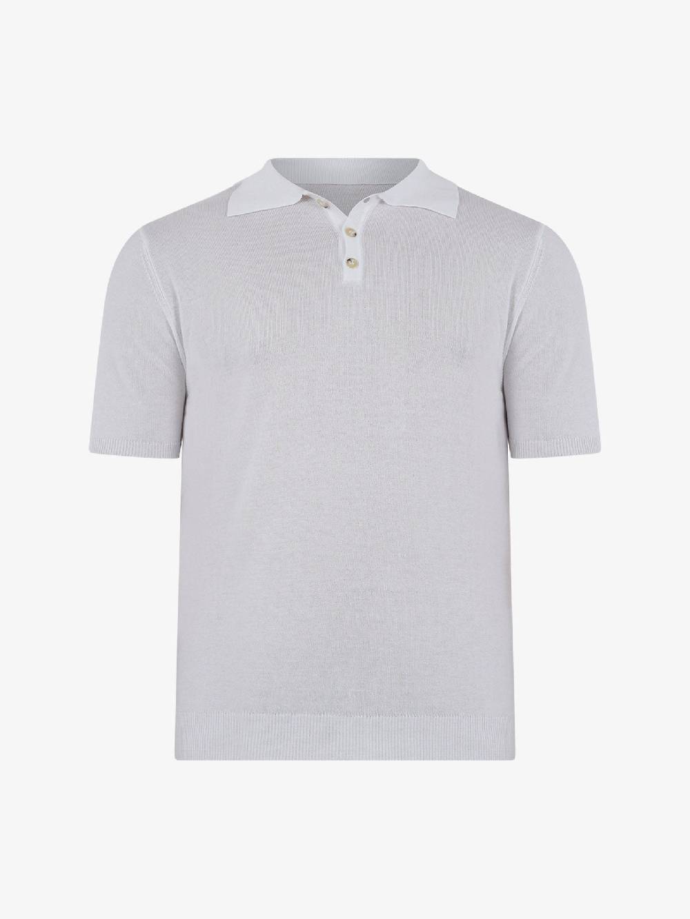 WHITE OVER Polo a 3 bottoni PO/001 uomo viscosa bianco Super sconto