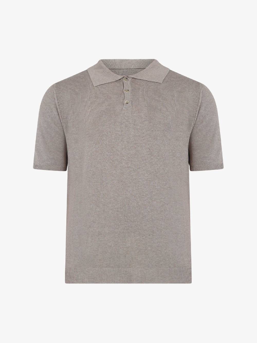 WHITE OVER Polo a 3 bottoni PO/001 uomo viscosa beige Trasporto libero internazionale