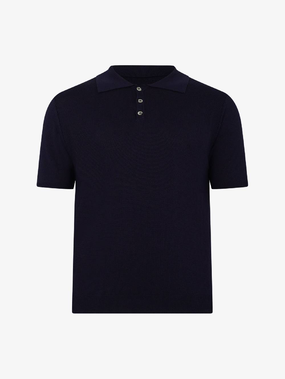WHITE OVER Polo a 3 bottoni PO/001 uomo viscosa blu Officina