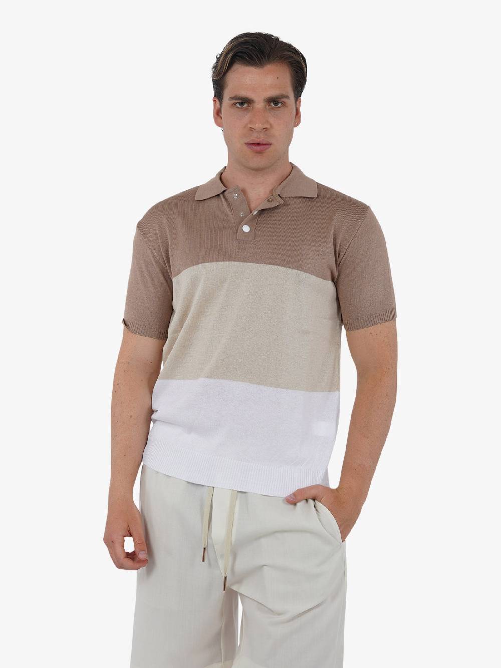 PRET A PORTER Polo a 3 bottoni M9M2755 uomo cotone multicolor Duty-free
