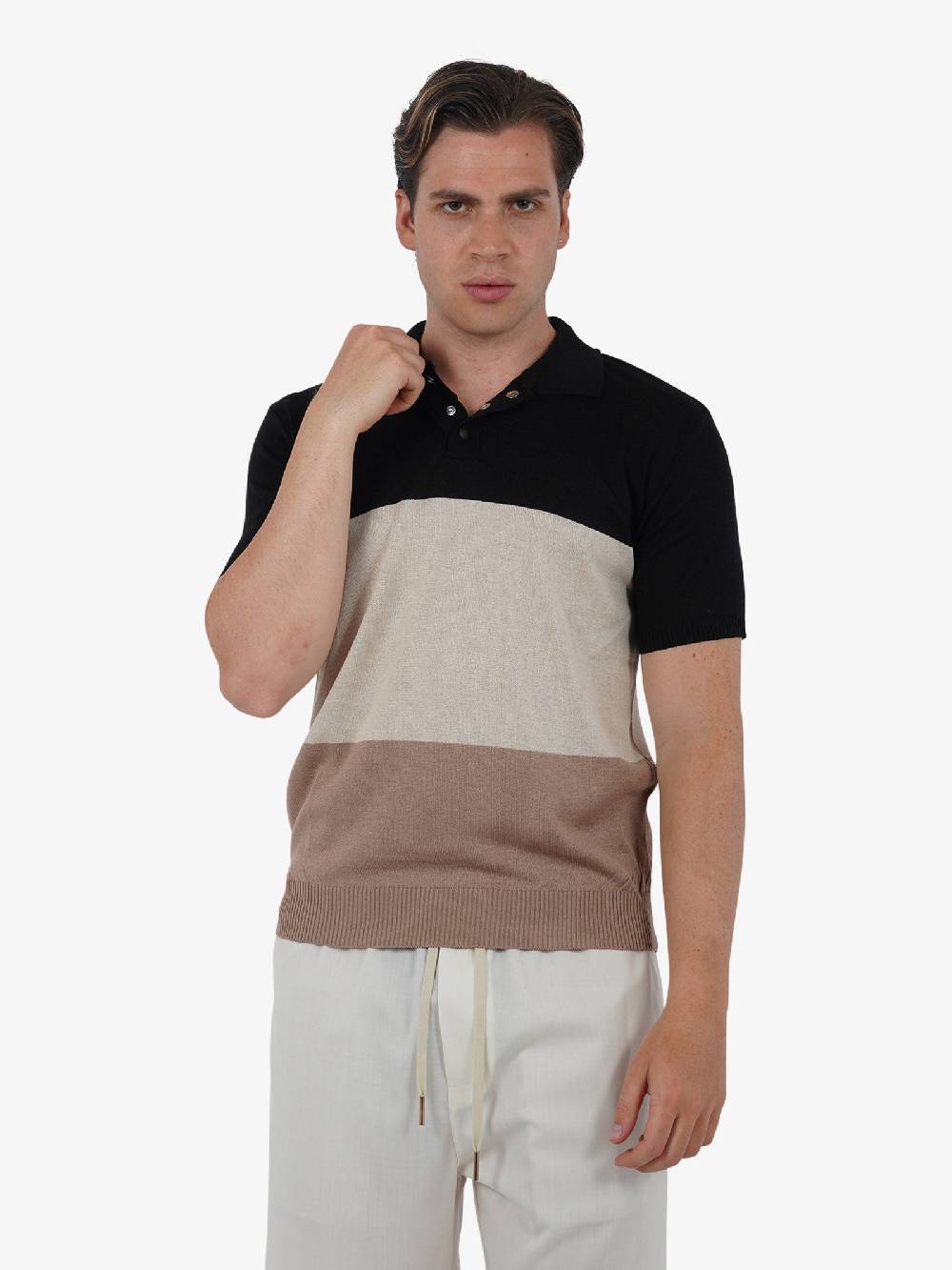 PRET A PORTER Polo a 3 bottoni M9M2755 uomo cotone multicolor 50% di sconto per tempo limitato