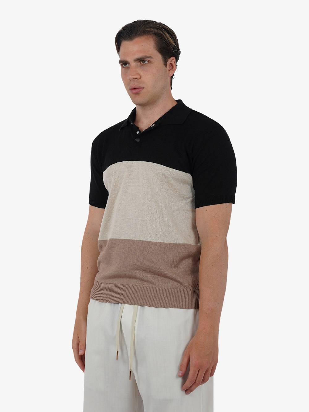PRET A PORTER Polo a 3 bottoni M9M2755 uomo cotone multicolor 50% di sconto per tempo limitato