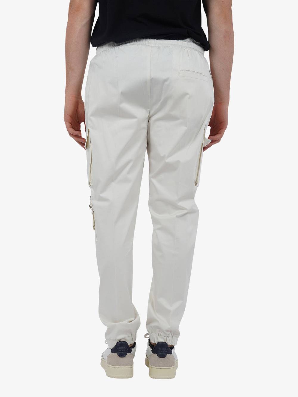 PRET A PORTER Pantalone con coulisse M9P4331 uomo cotone bianco Italia