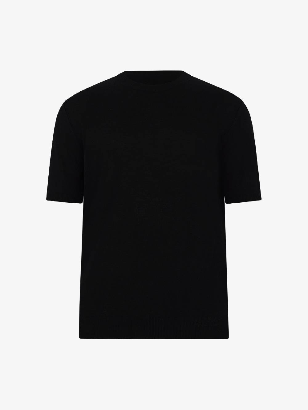 WHITE OVER Maglia regular girocollo ML/001 uomo viscosa nero Nuovo