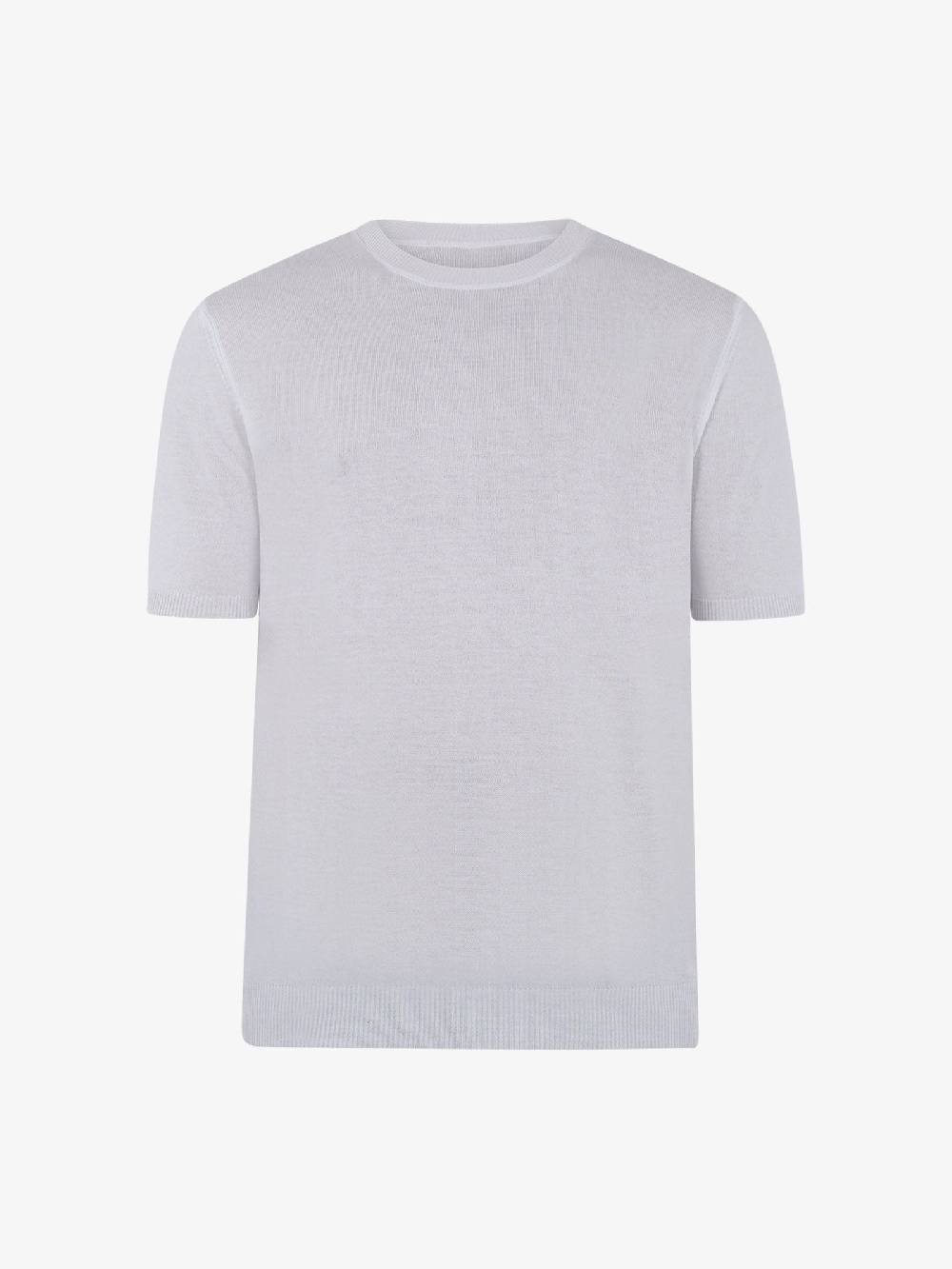 WHITE OVER Maglia regular girocollo ML/001 uomo viscosa bianco Vendita