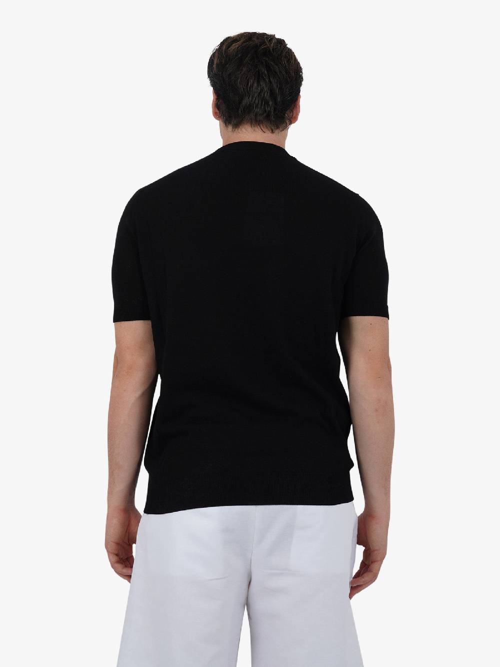 AMARANTO Maglia B9B0021B uomo cotone nero Pezzi Unici