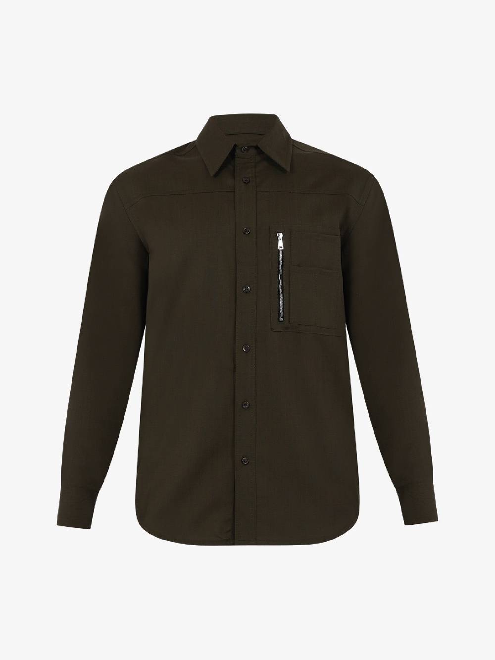 YES LONDON Camicia XCM7164 uomo lana verde Soddisfazione Garantita