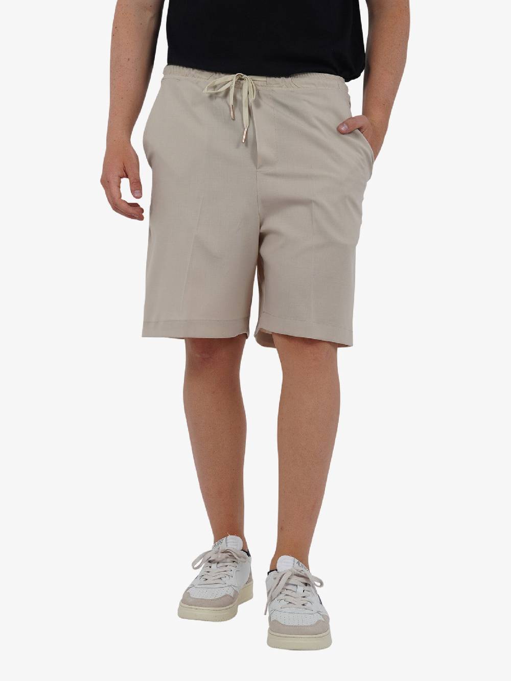 YES LONDON Bermuda con elastico XS4221 uomo lana beige Negozi Online