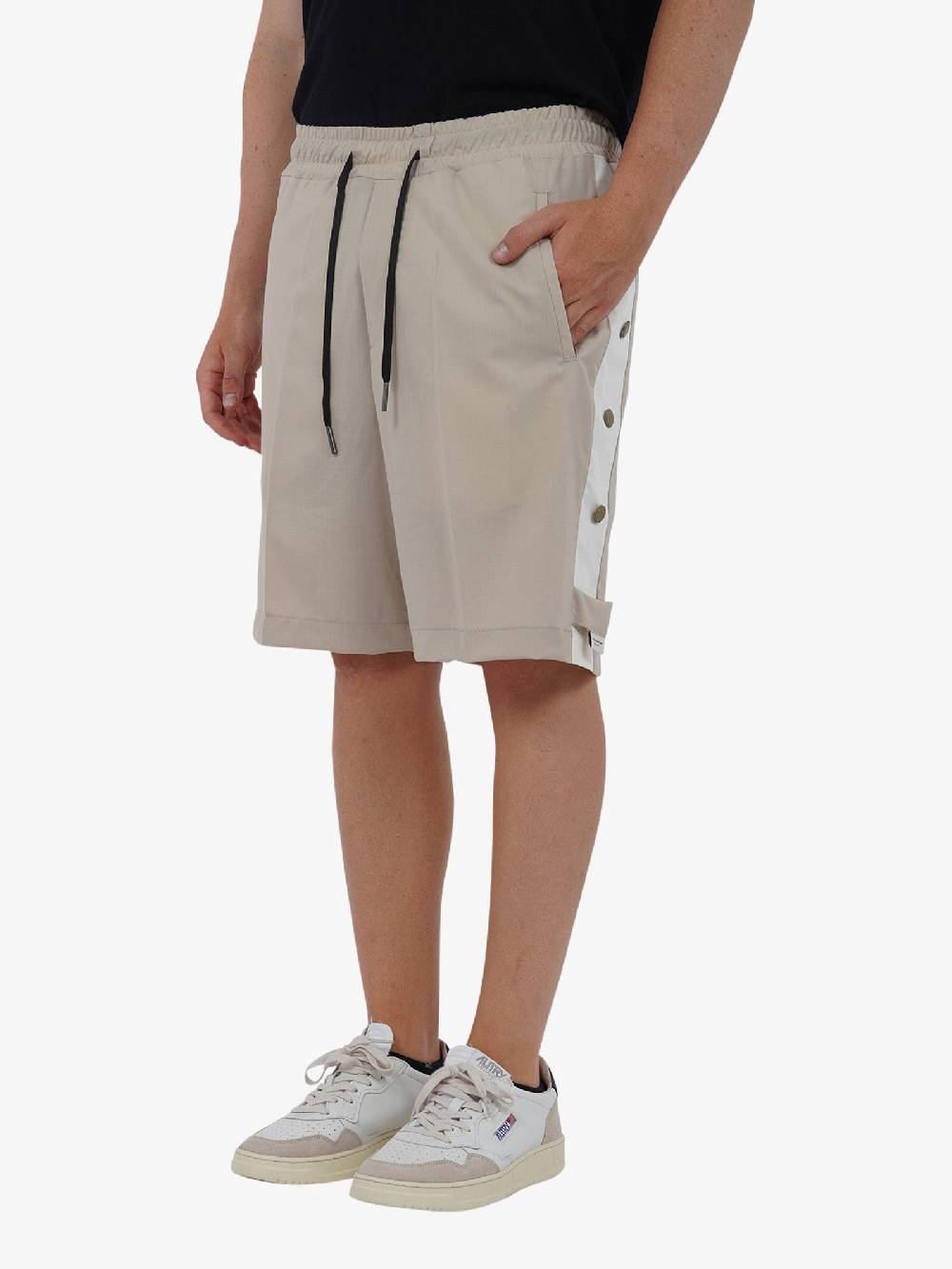 YES LONDON Bermuda con elastico XS4216 uomo lana beige Acquista Ora