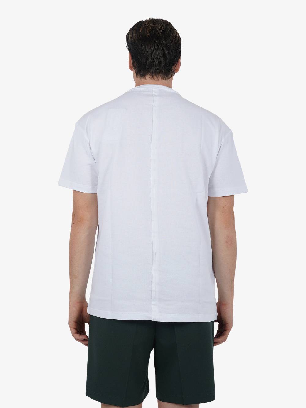 STATE OF ORDER T-shirt con etichetta logo SO1TSS240004 uomo cotone bianco Convenienza