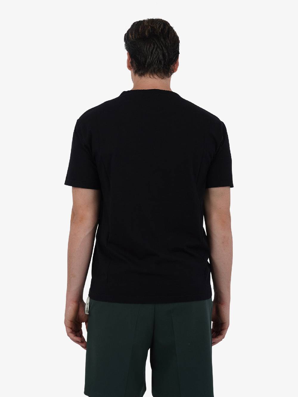 GRIFONI T-shirt basic con logo mini GQ180001/54 uomo cotone nero Presa