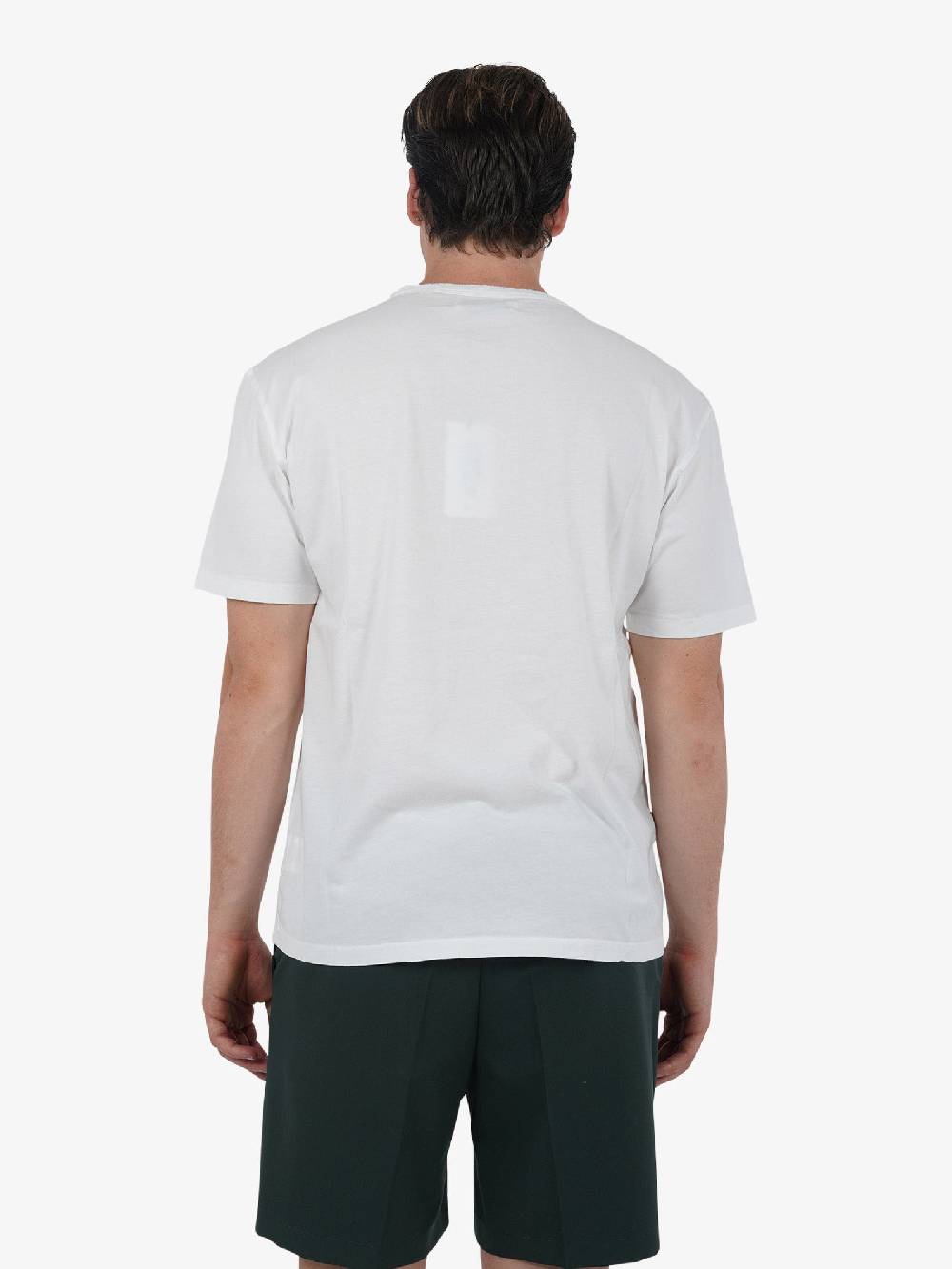 GRIFONI T-shirt basic con logo mini GQ180001/54 uomo cotone bianco Sconto