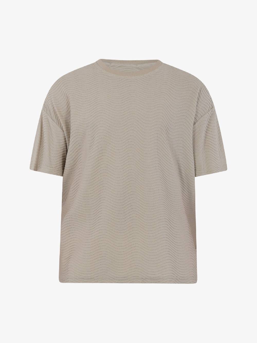 C93 T-shirt effetto onda 6067C483 uomo cotone beige Economico