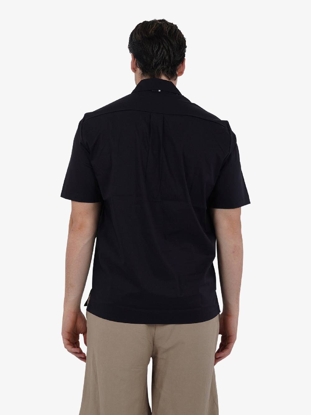LOW BRAND Polo zip B231 popeline L1TSS246524 uomo cotone nero Online