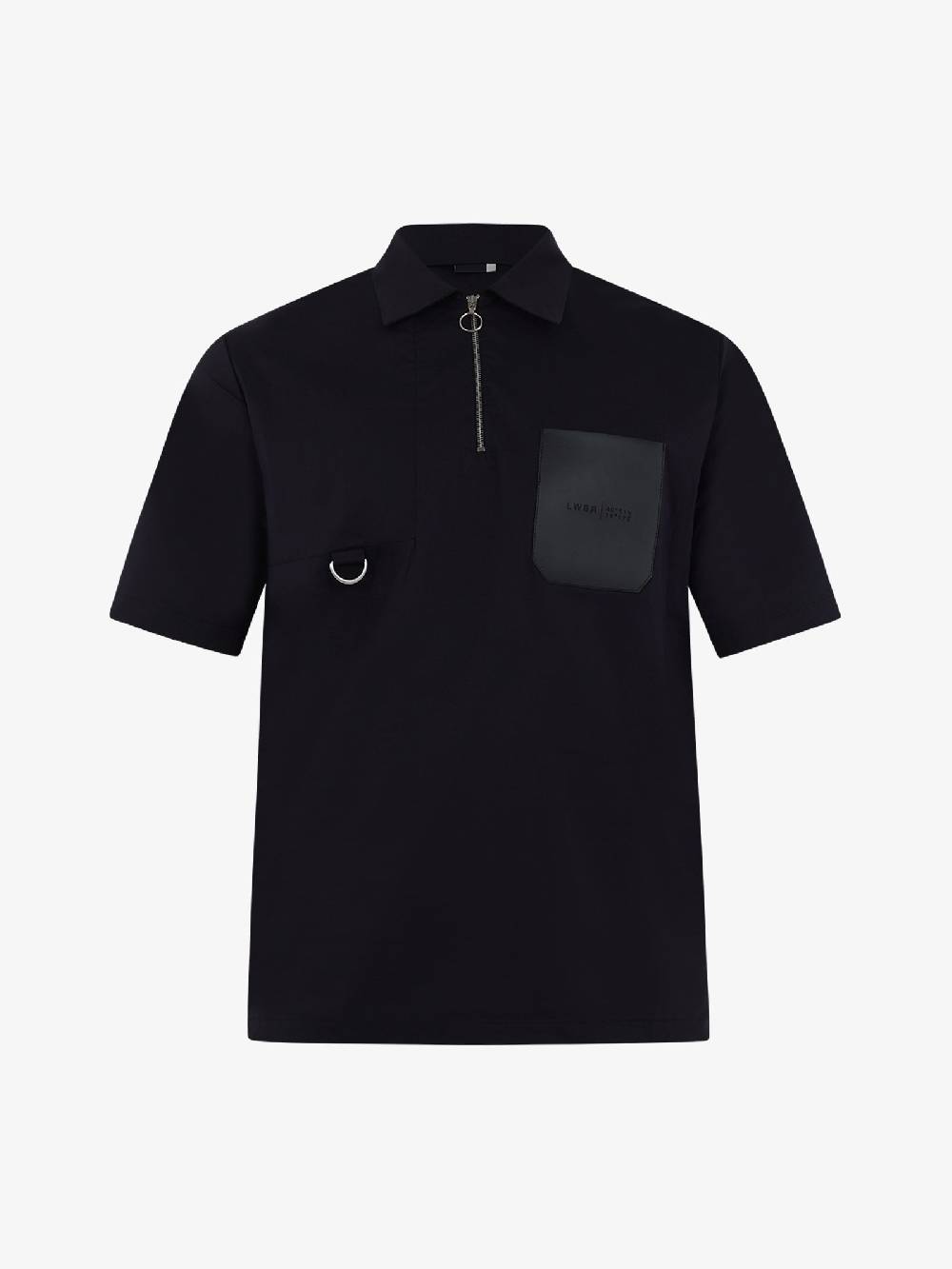 LOW BRAND Polo zip B231 popeline L1TSS246524 uomo cotone nero Online