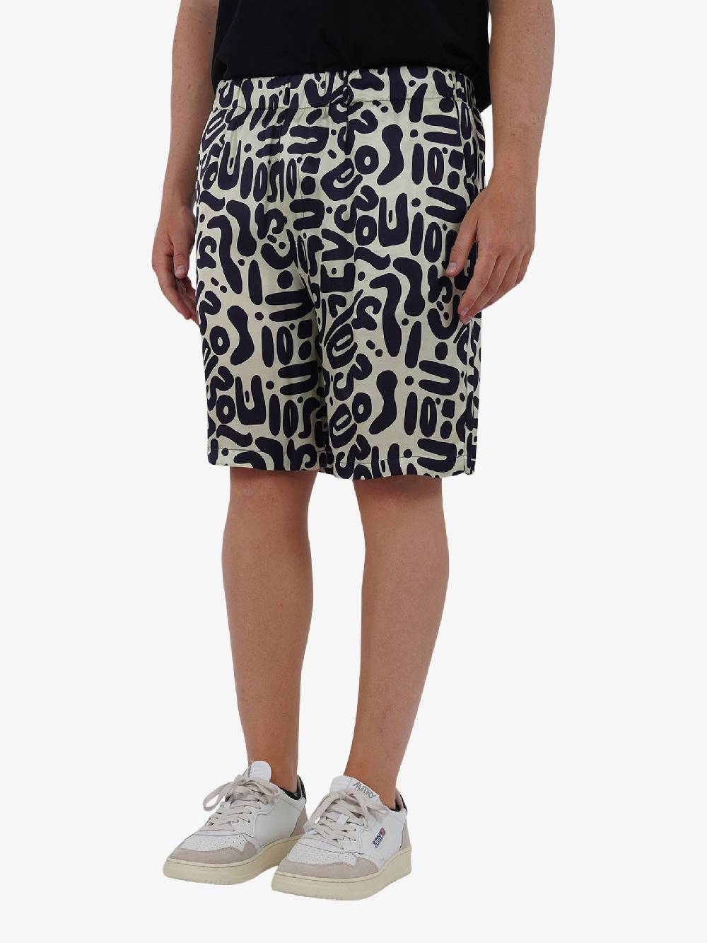 C93 Bermuda con stampa C93-2156C491 uomo viscosa blu In Saldo