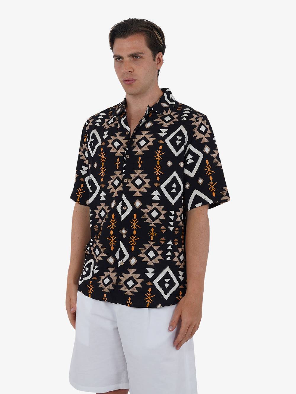 TOOCO Camicia Bowling Uxmal uomo nero Prezzo di fabbrica