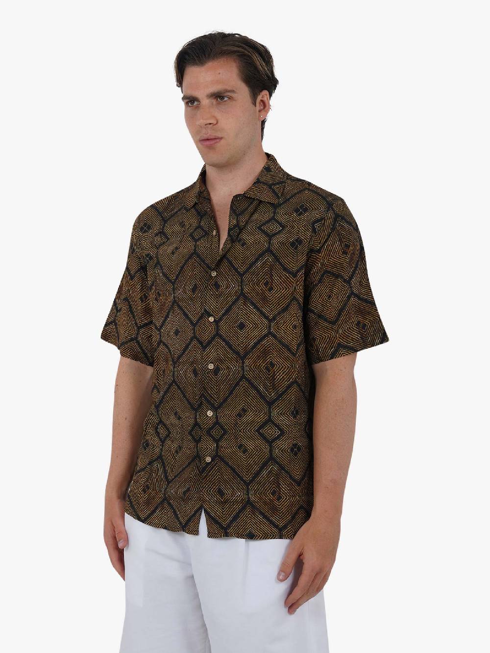 TOOCO Camicia Bowling Tanzania uomo nero Offerta speciale