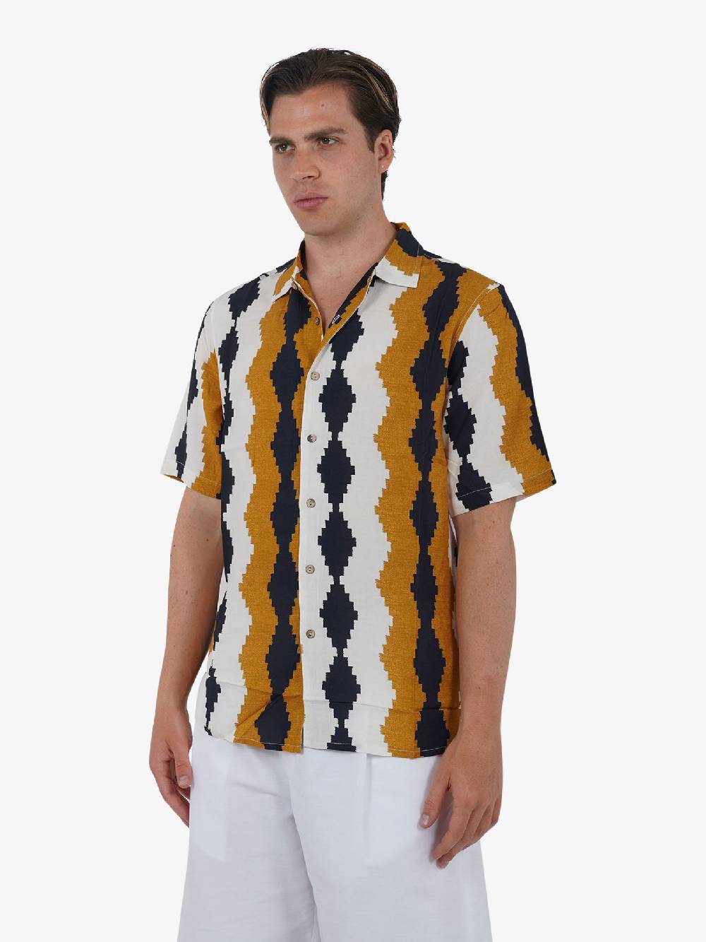 TOOCO Camicia Bowling Curcuma uomo marrone Grande vendita