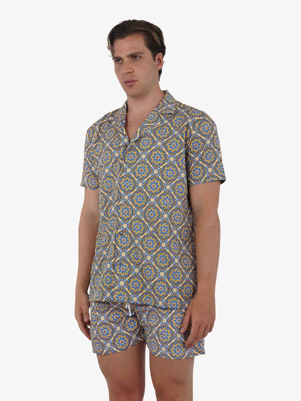 MOVE BEACHWEAR Camicia Bowling con stampa PRINT 24 uomo multicolor Flash Sale