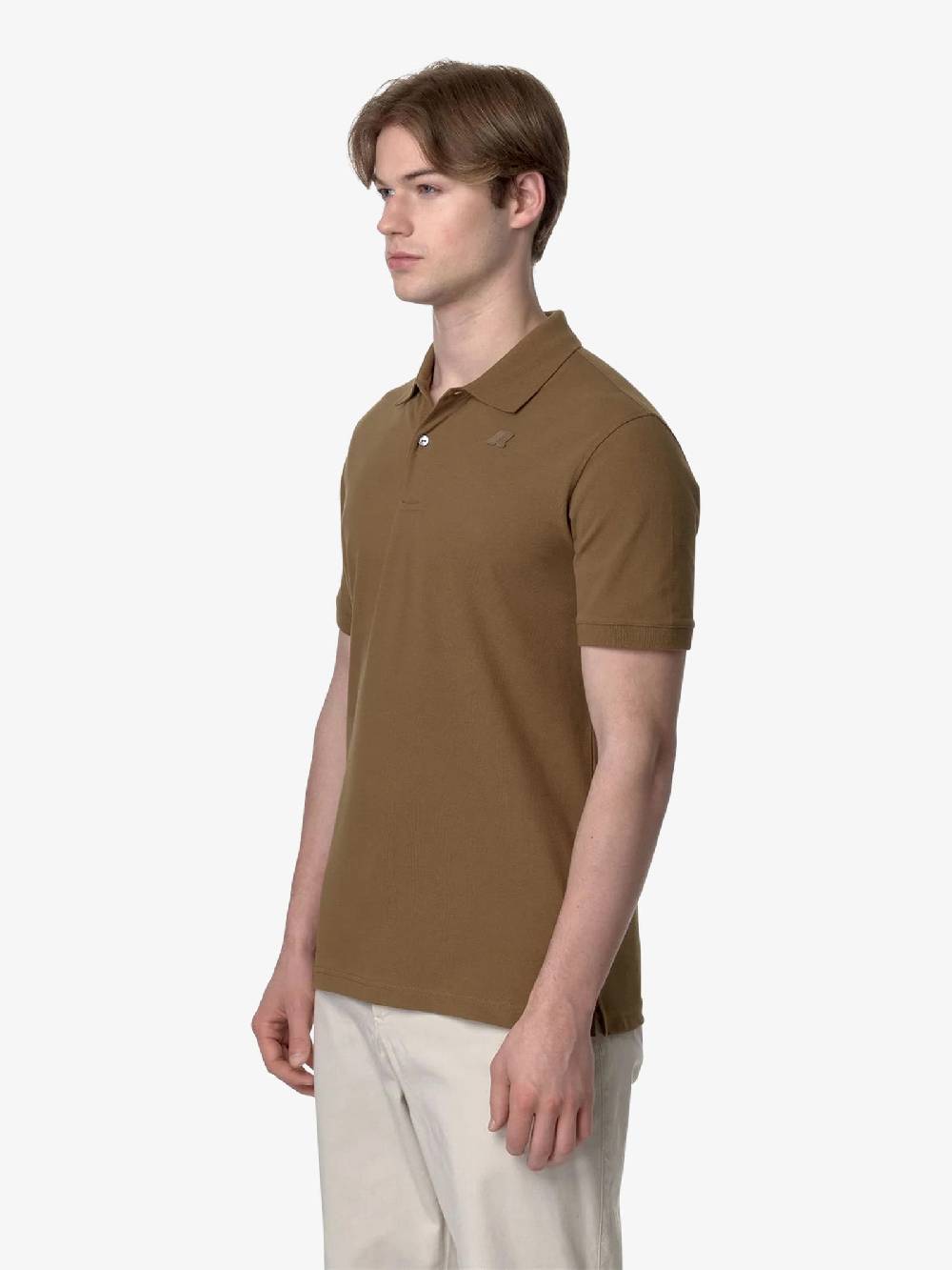 K-WAY Polo Amedee K5127BW uomo cotone marrone Offerta Pasqua