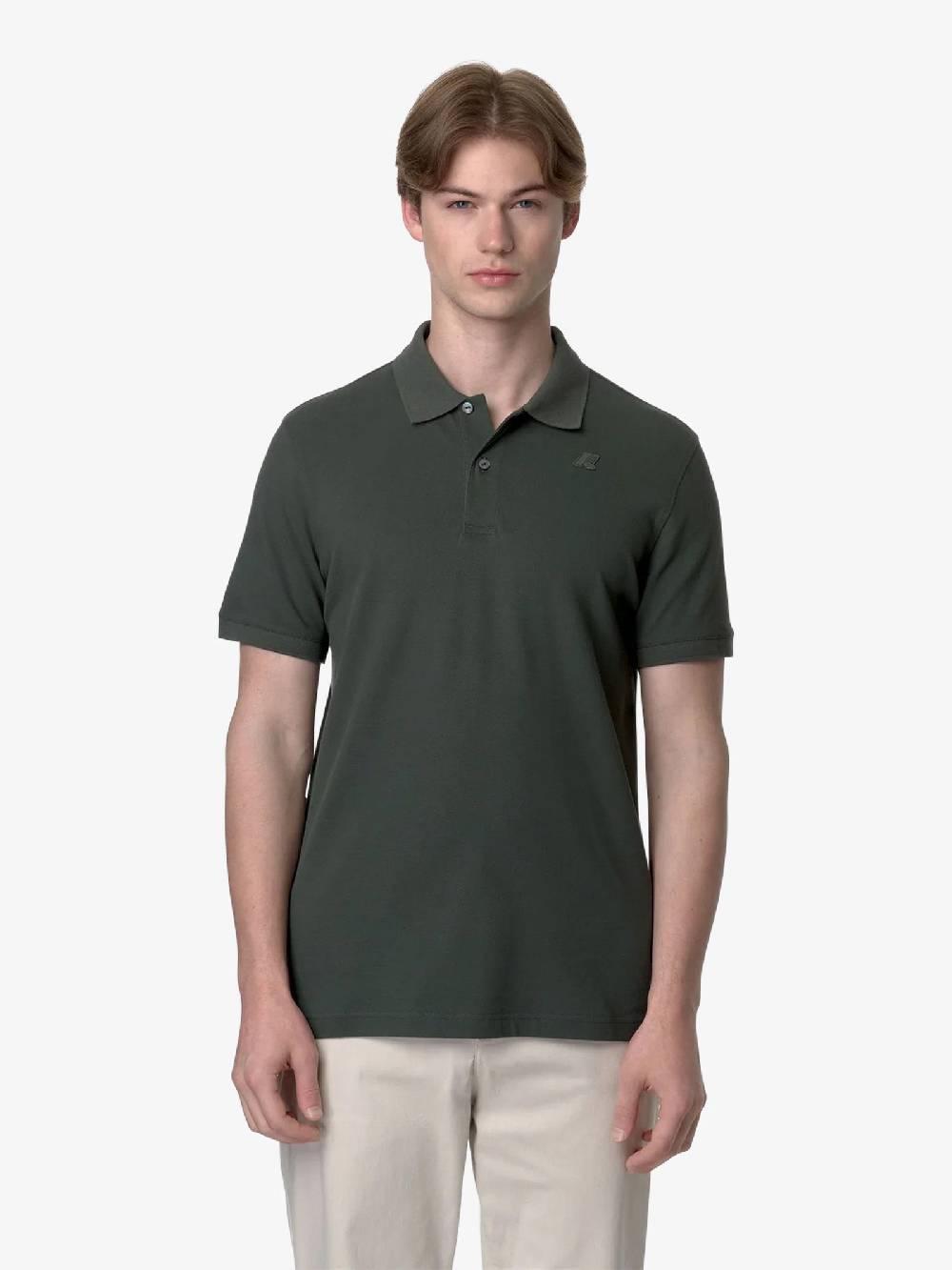 K-WAY Polo Amedee K5127BW uomo cotone verde Offerta per la Festa della Mamma