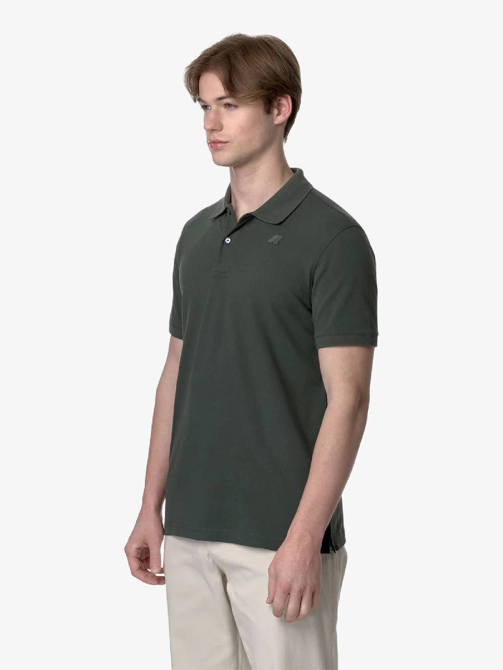 K-WAY Polo Amedee K5127BW uomo cotone verde Offerta per la Festa della Mamma