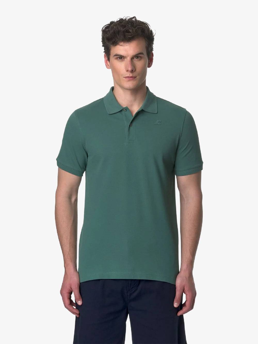 K-WAY Polo Amedee K5127BW uomo cotone verde Offerta Giorno del Papà