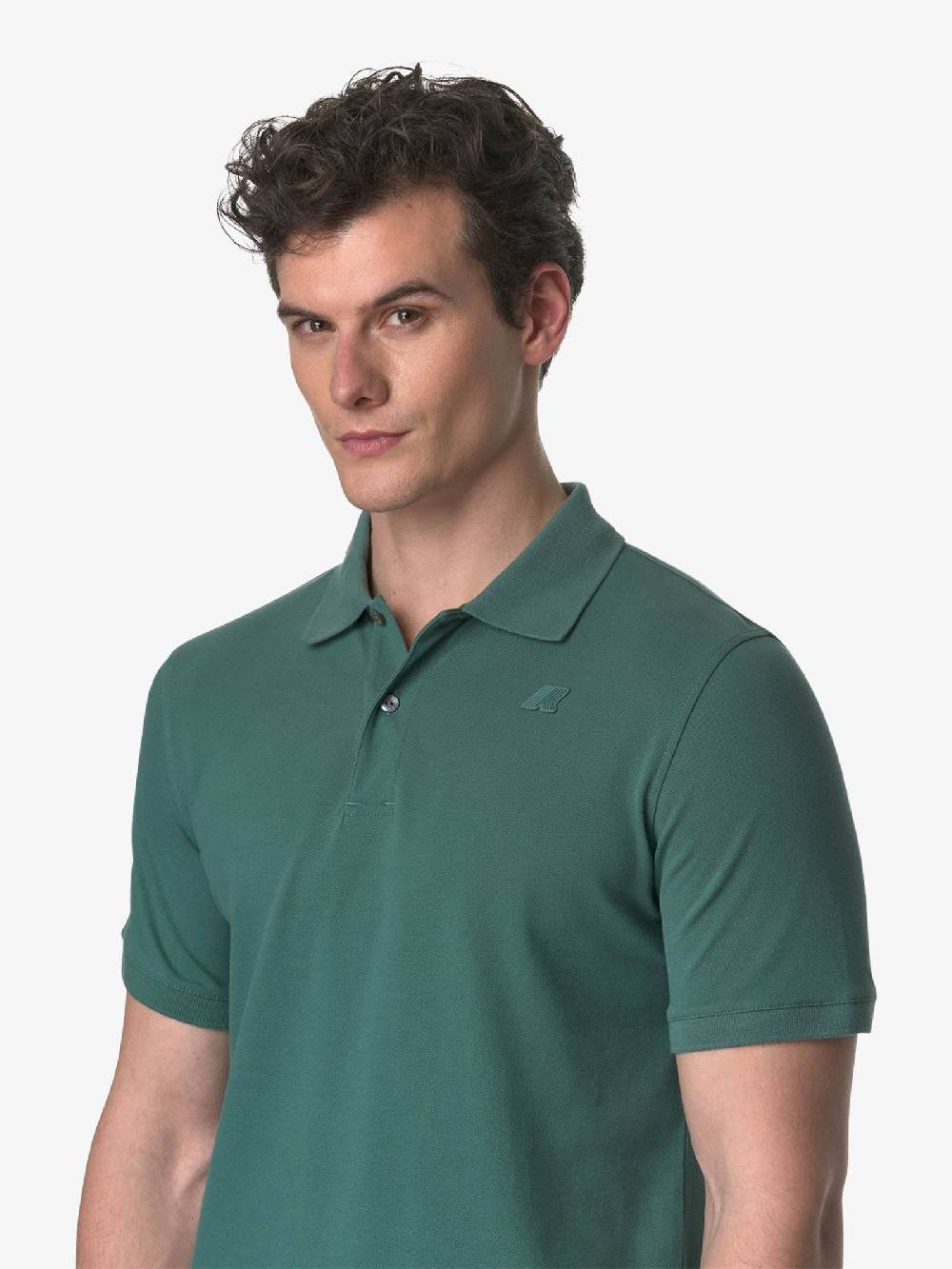 K-WAY Polo Amedee K5127BW uomo cotone verde Offerta Giorno del Papà
