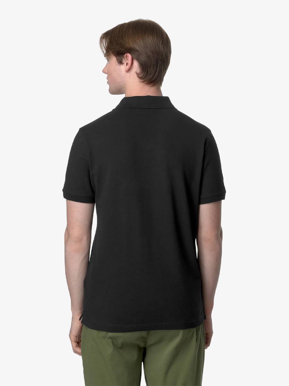 K-WAY Polo Amedee K5127BW uomo cotone nero Offerta San Valentino