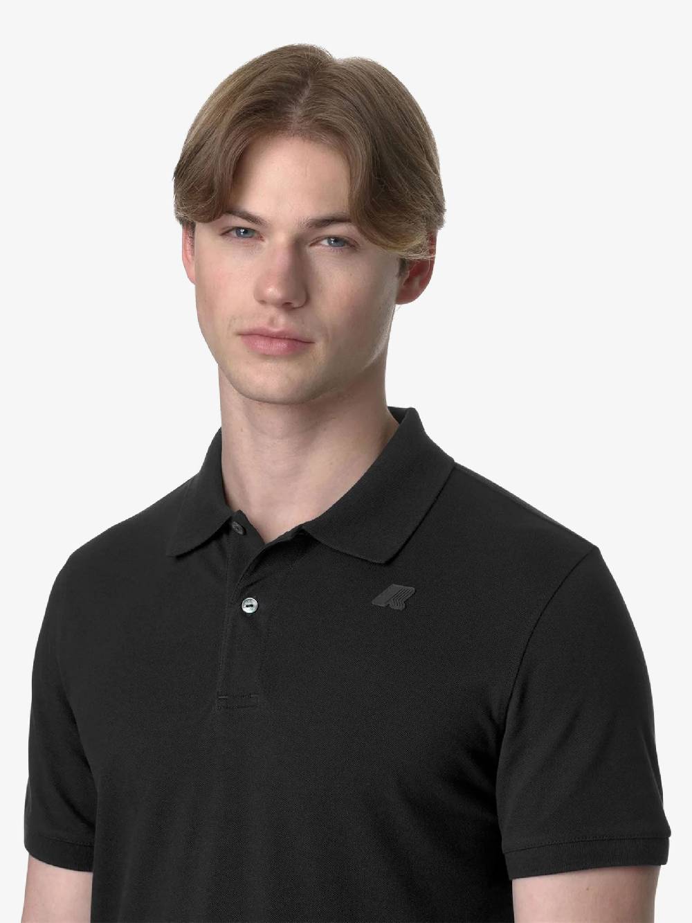 K-WAY Polo Amedee K5127BW uomo cotone nero Offerta San Valentino