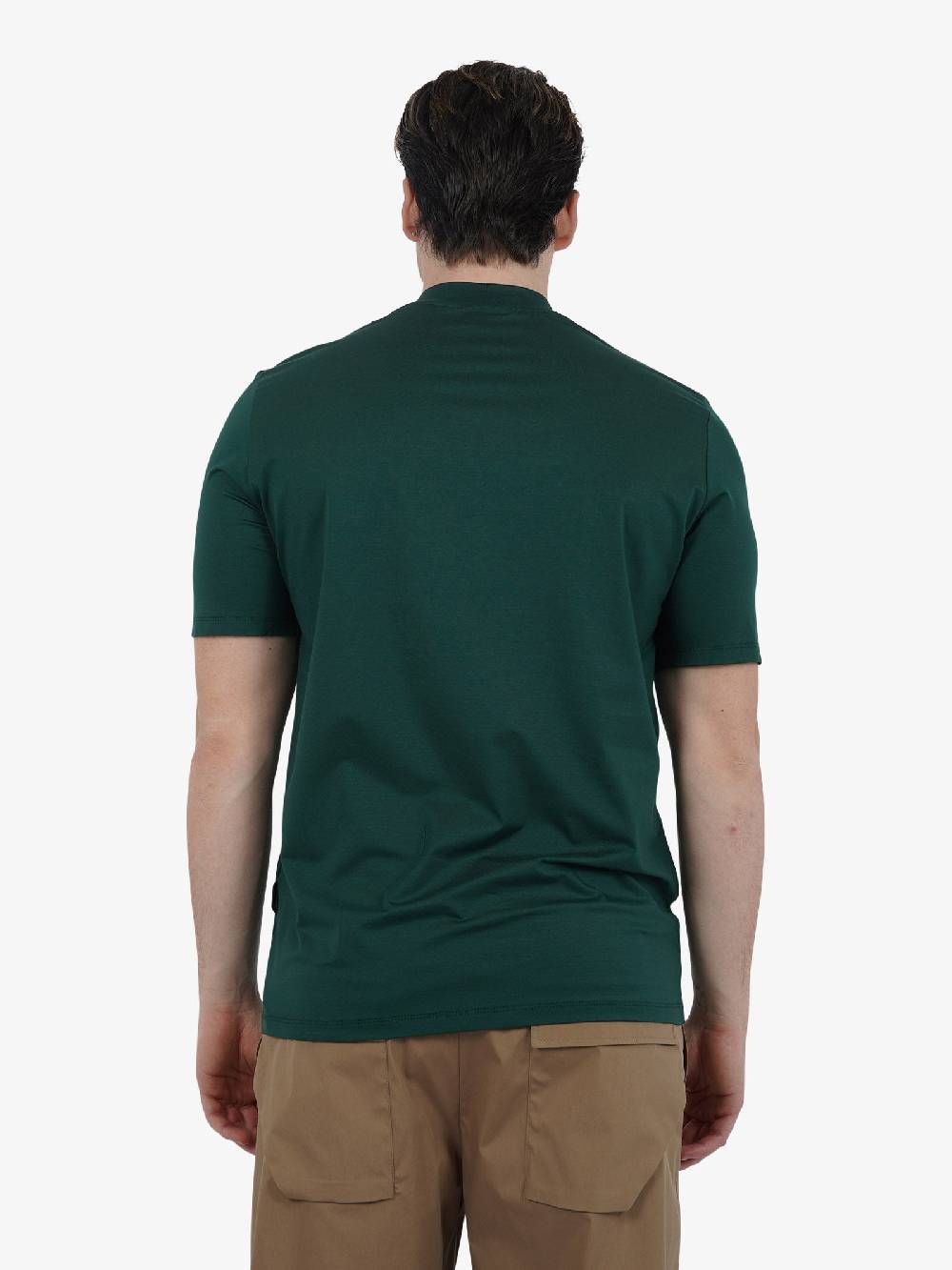 YES LONDON T-shirt girocollo XM4118 uomo cotone verde Latest fashion