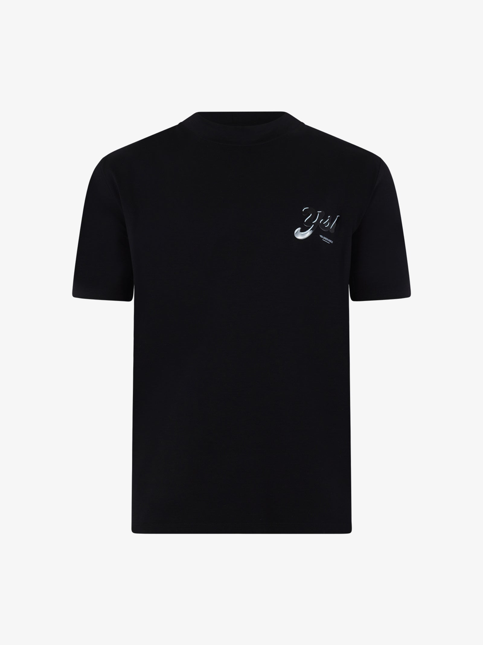 YES LONDON T-shirt girocollo con stampa XM4102 uomo cotone nero Offerta temporanea