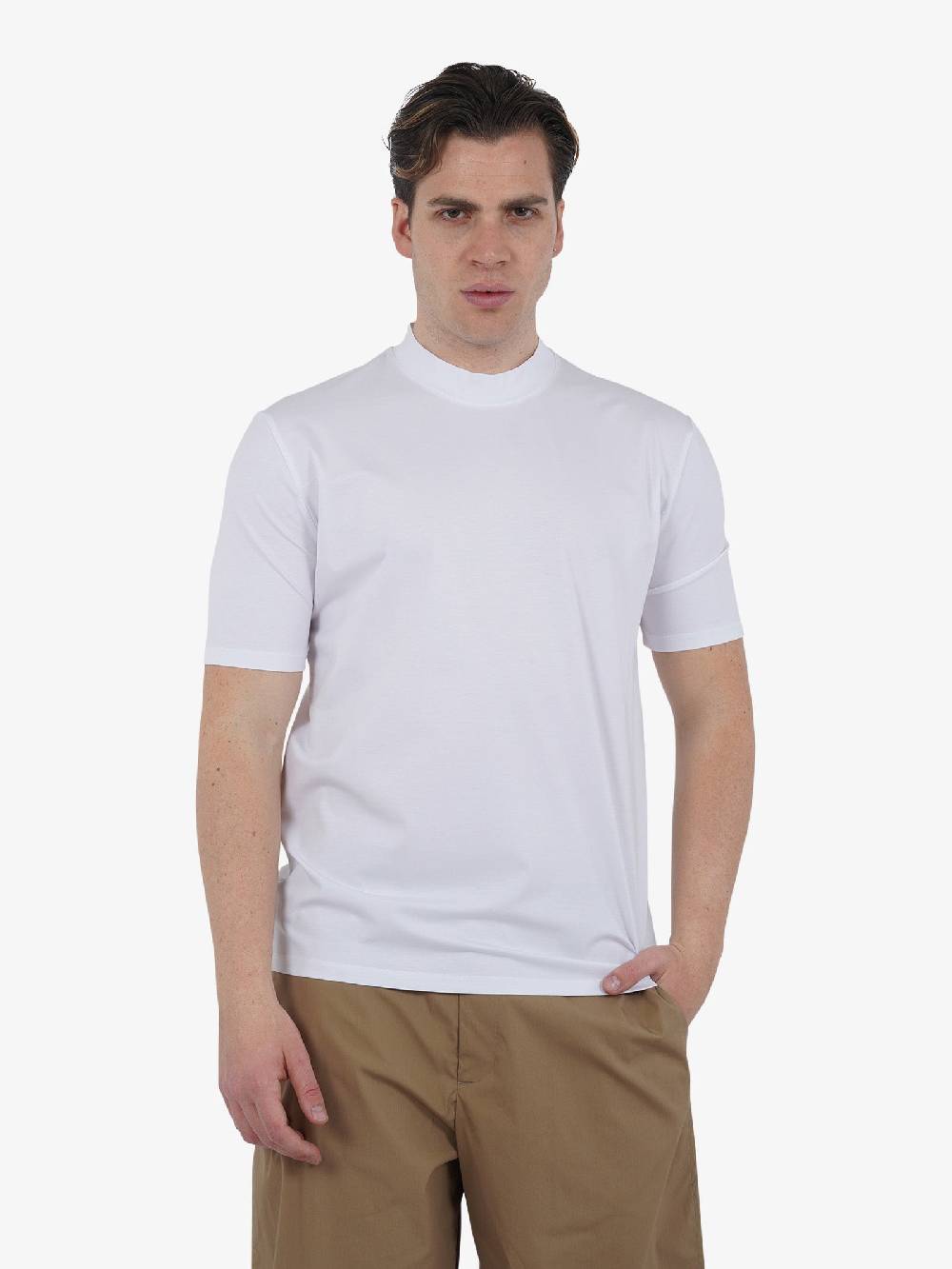YES LONDON T-shirt girocollo XM4090 uomo cotone bianco Grandi sconti