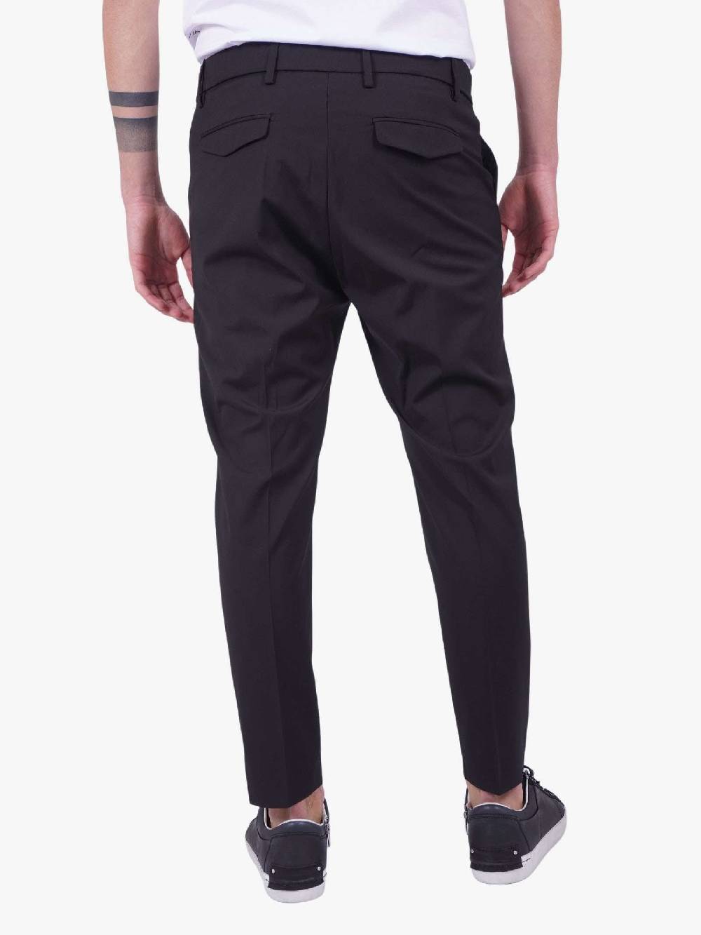 WHITE OVER Pantalone slim fit nero uomo Offerte giornaliere