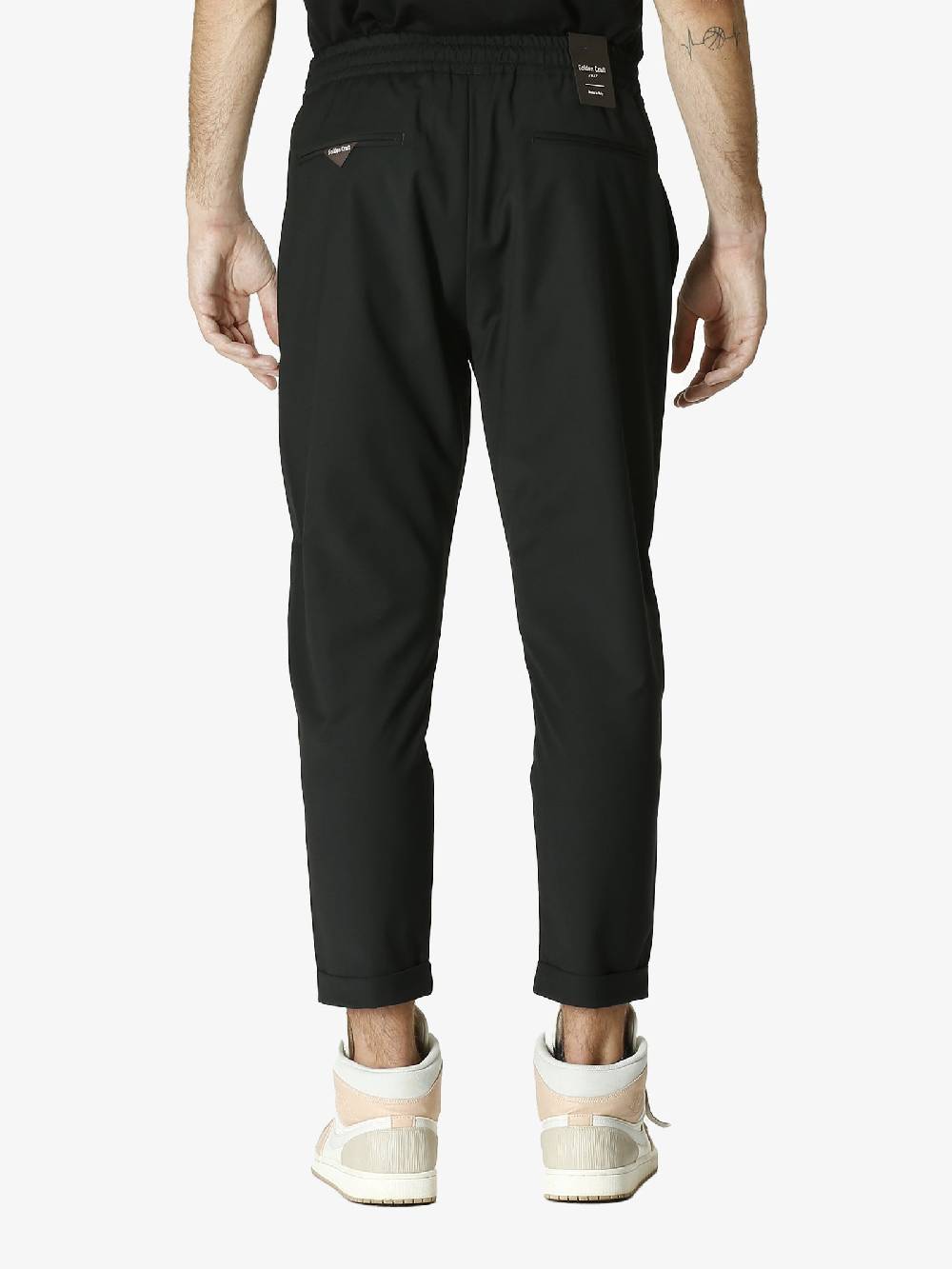 GOLDEN CRAFT Pantalone in fresco lana uomo nero Enormi risparmi