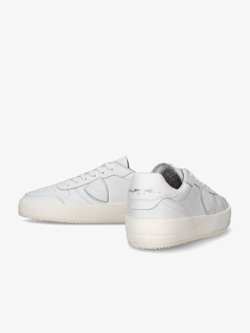 PHILIPPE MODEL Sneakers bassa Nice VNLU uomo in pelle bianco Fino al 65% di sconto