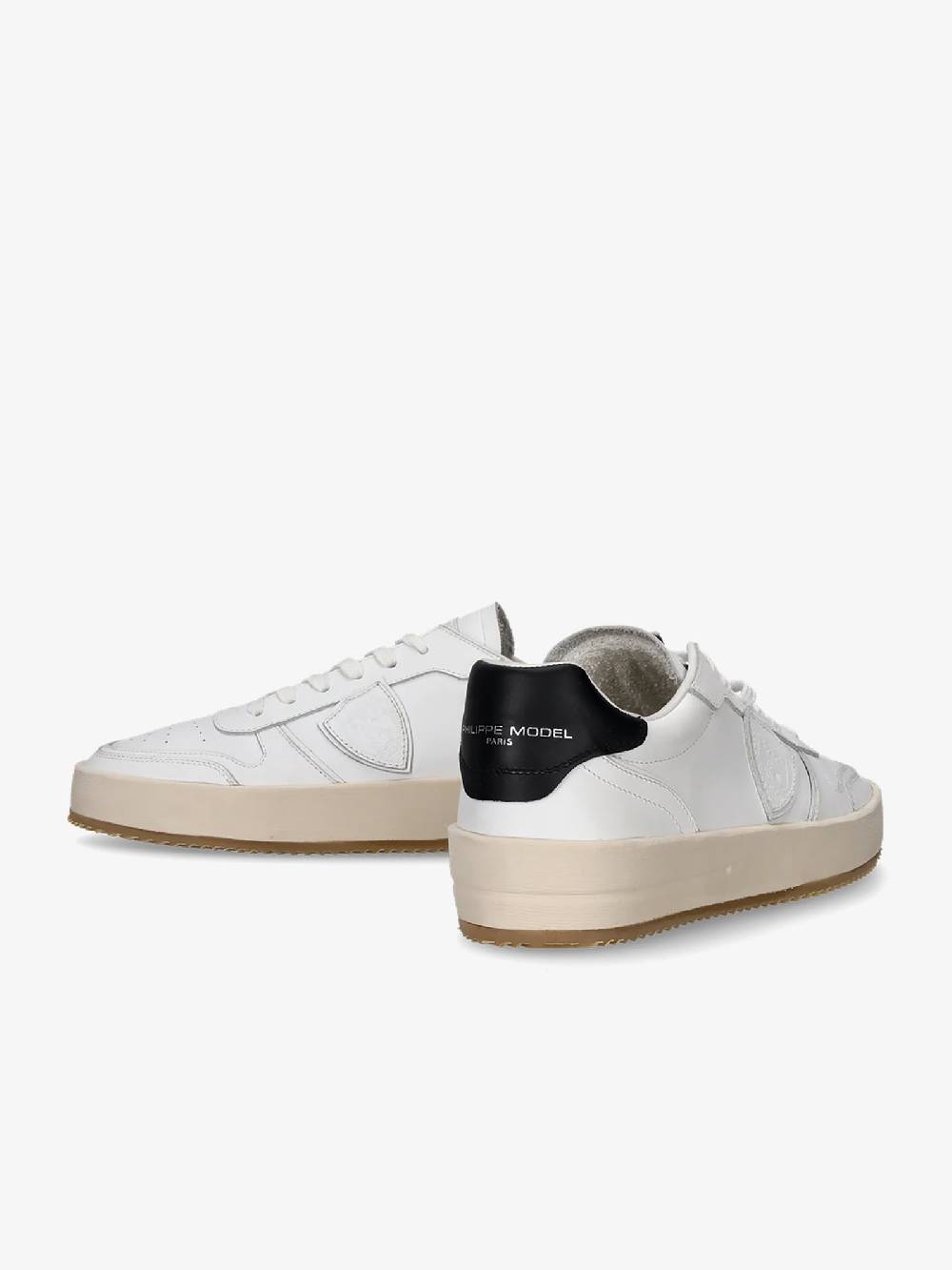 PHILIPPE MODEL Sneakers bassa Nice VNLU uomo in pelle bianco/nero Only for today