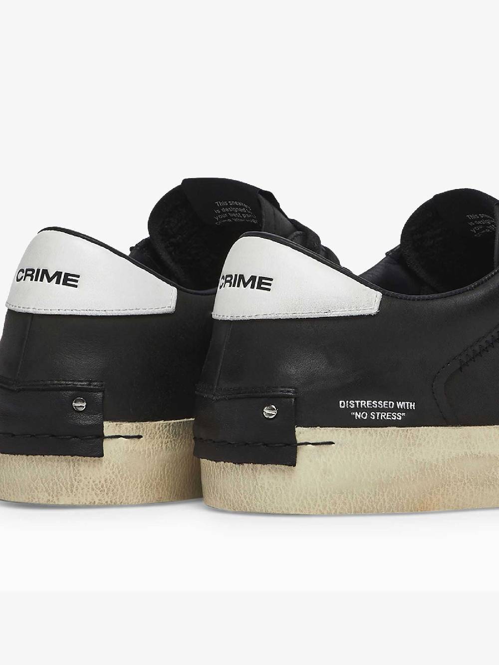CRIME LONDON Sneaker Distressed Jet uomo in pelle nero Fino al 55% di sconto