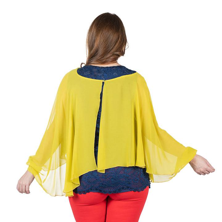 Oltre Tempo Coprispalle corto in georgette chiffon Promozione Limitata