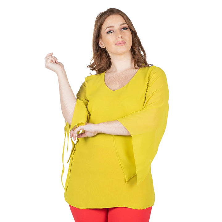 Oltre Tempo Casacca con maniche in georgette chiffon Economico
