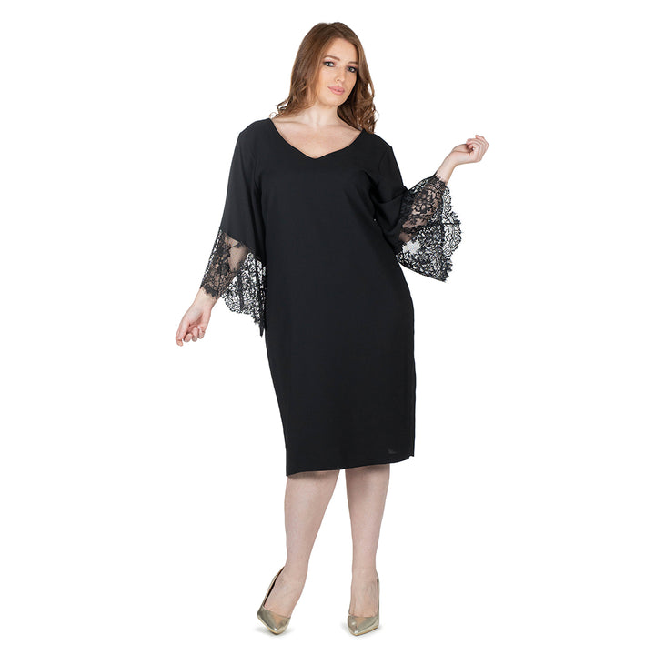 Oltre Tempo Vestito midi con maniche in pizzo Offerte