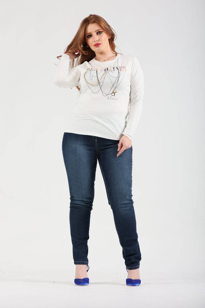 Oltre Tempo T-shirt in viscosa con stampa Comprane uno, ottenene uno gratis