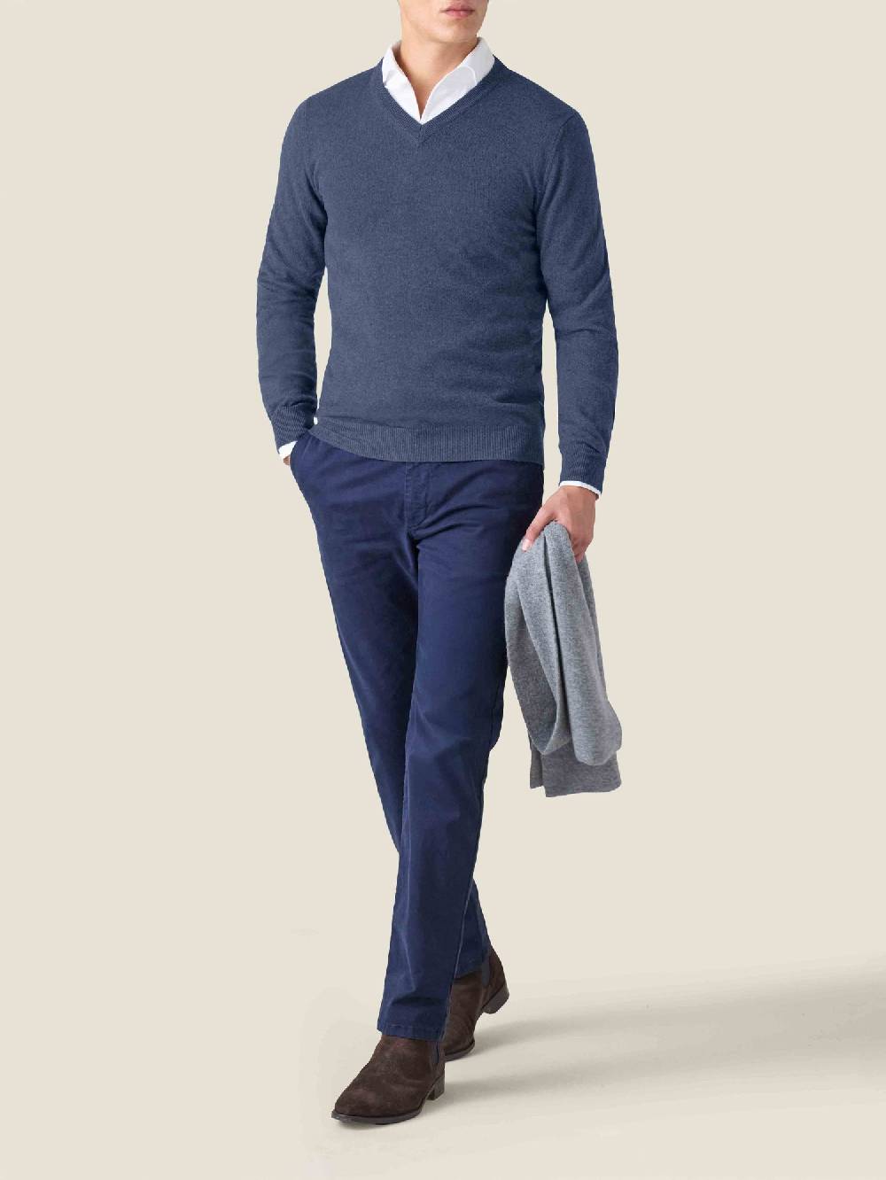 Luca Faloni V Neck2-Ply Cashmere Italy