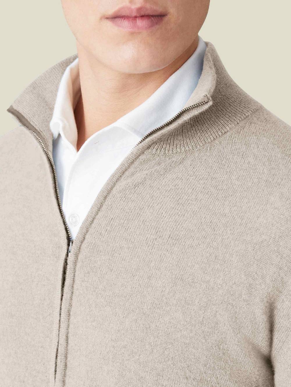 Luca Faloni Zip Cardigan2-Ply Cashmere Presa