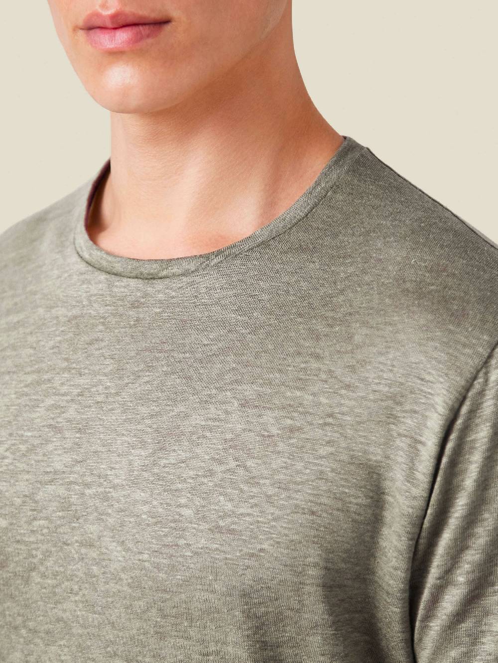 Luca Faloni T-ShirtJersey di Lino Consegna Veloce